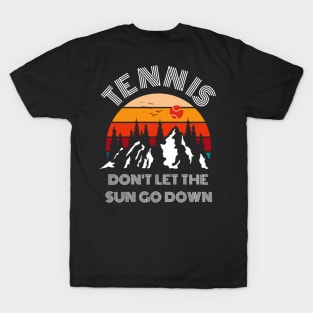 Vintage Retro Sunset Tennis T-Shirt